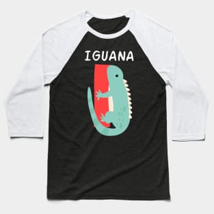 Iguana Alphabet Funny Baseball T-Shirt